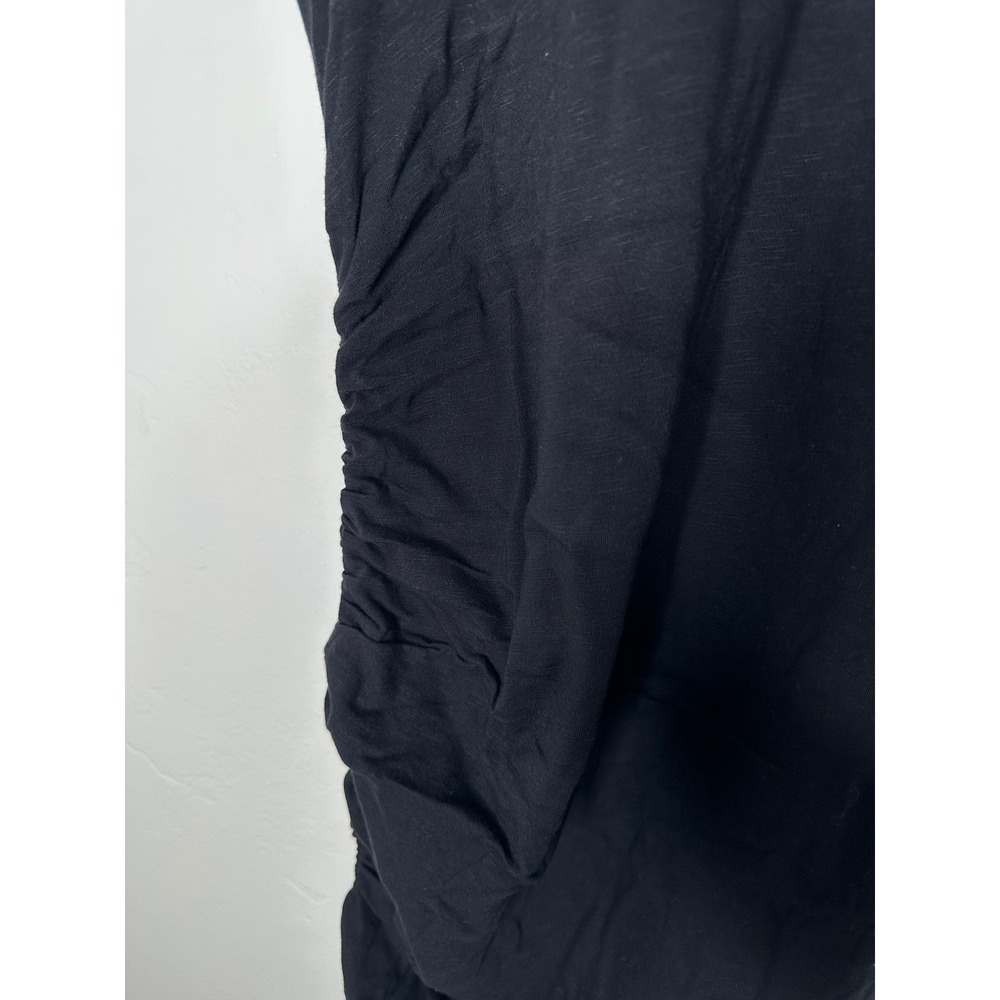 Classic Black Midi Dress with Side Slit - Picture 4 of 8